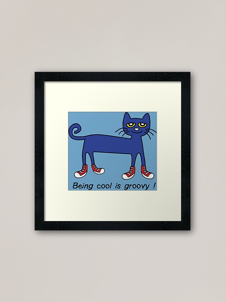 Pete the cat and his four groovy buttons framed art print for sale by bloogafruk