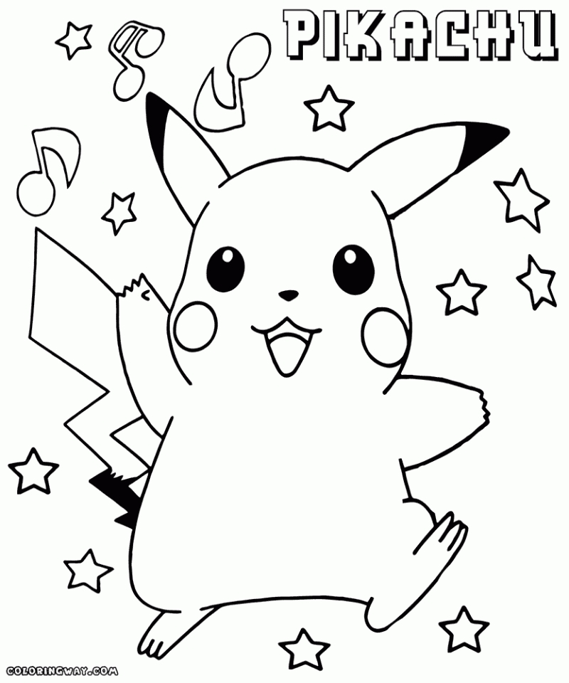 Free printable pikachu coloring pages