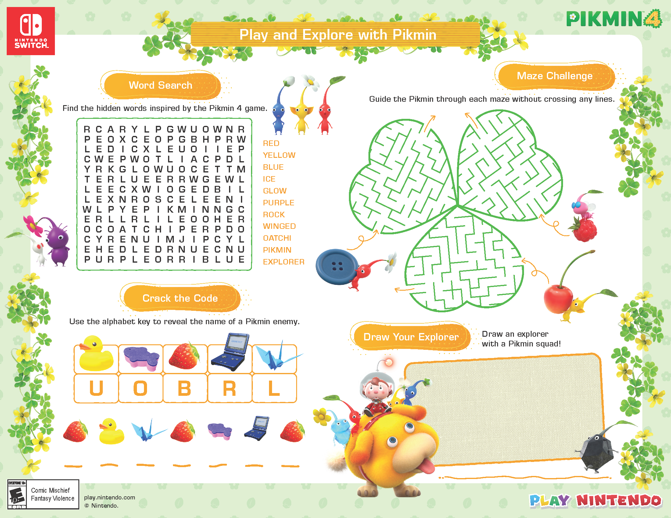 Pikmin printable fun