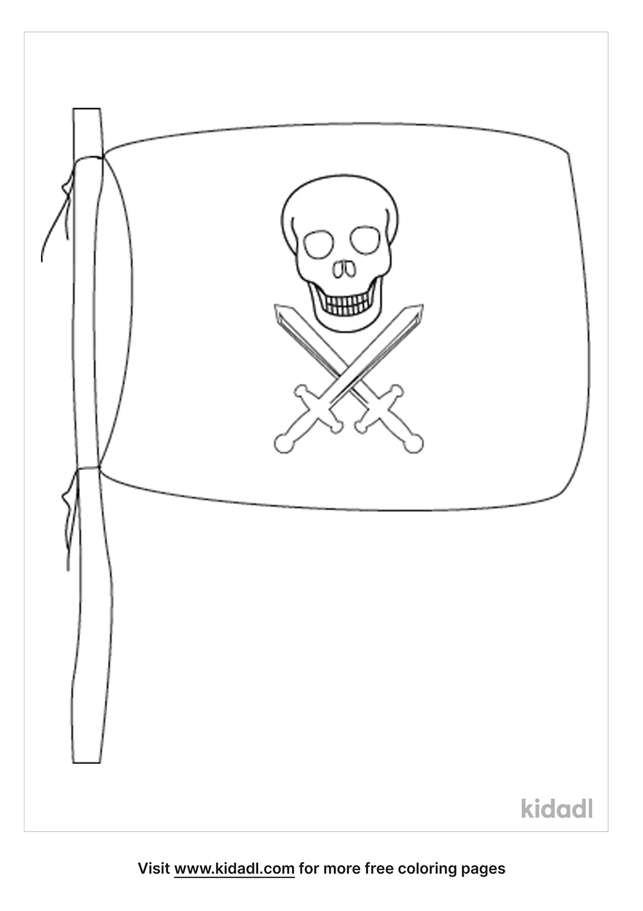 Free pirate flag coloring page coloring page printables