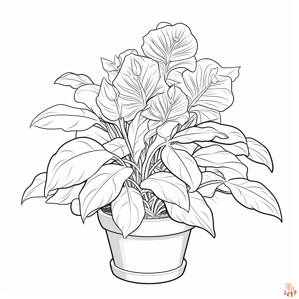 Printable plant coloring pages free for kids and adults