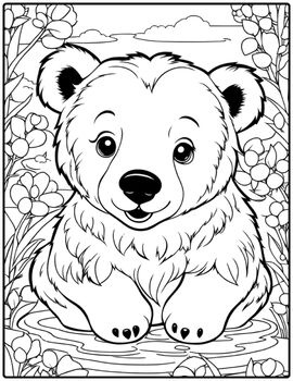 Polar bear coloring tpt