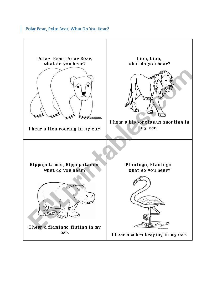 Polar bear polar bear what do you hear