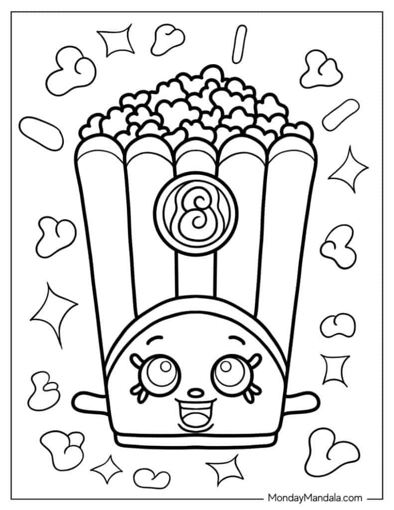 Shopkins coloring pages free pdf printables