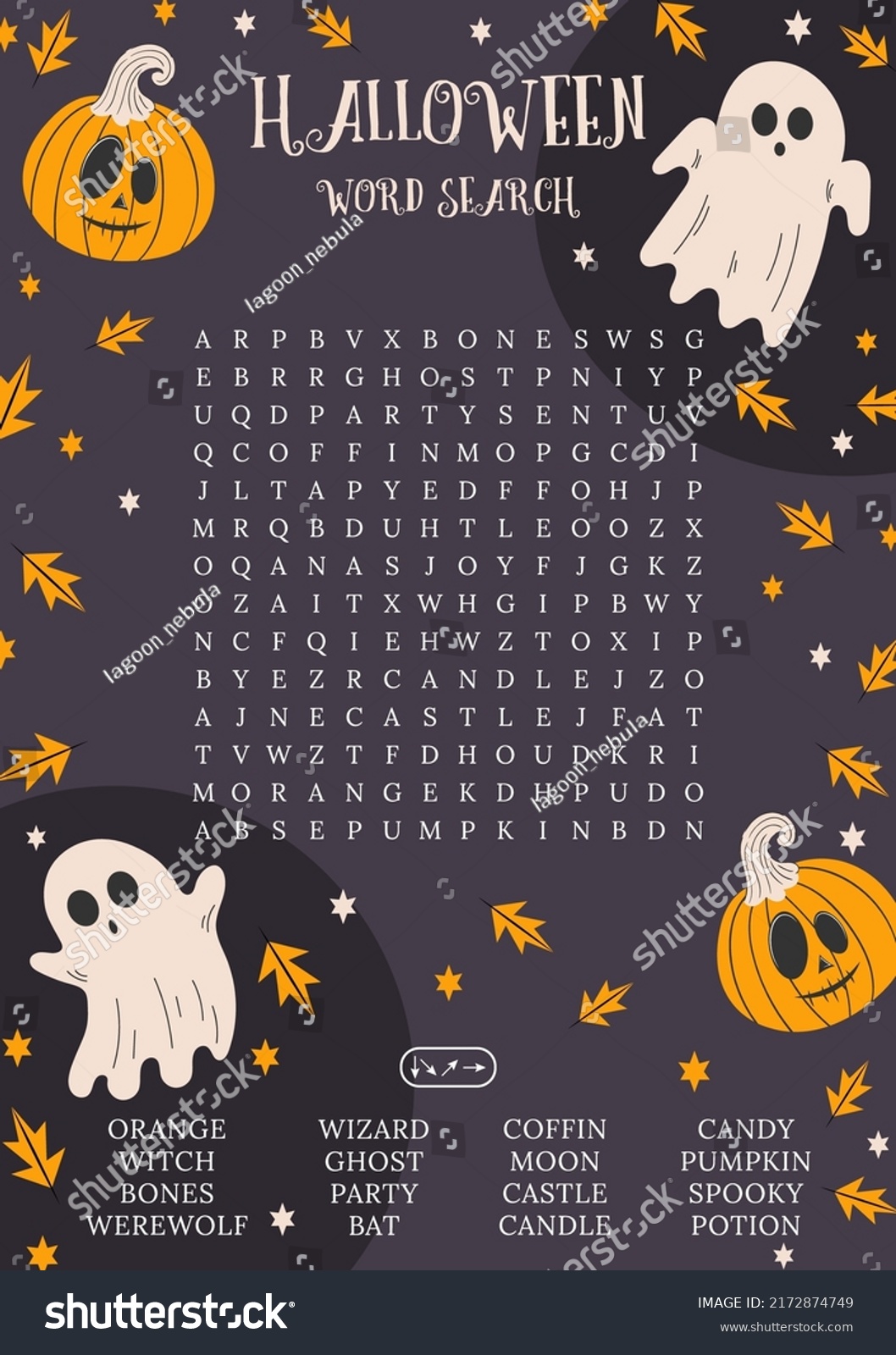 Halloween word search photos and images