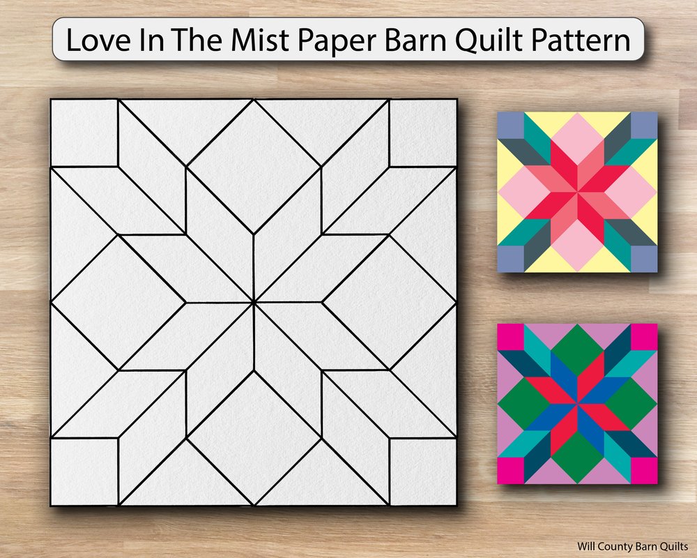 Paper barn quilt patterns for barn quilt trail will county illinois arts guild of homer glen â will county barn quilt trail