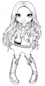 Rainbow high coloring pages â art art