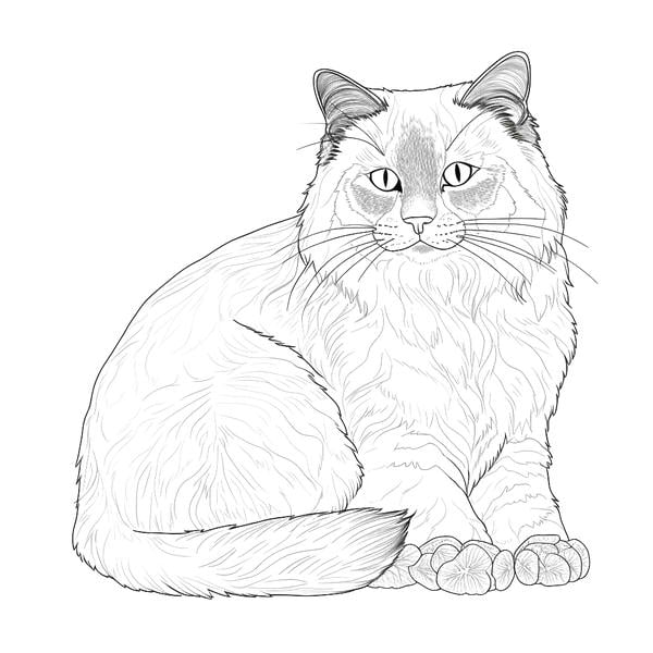 Free printable cat coloring pages list
