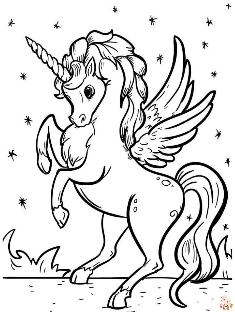 Free printable unicorn coloring pages for kids and adults