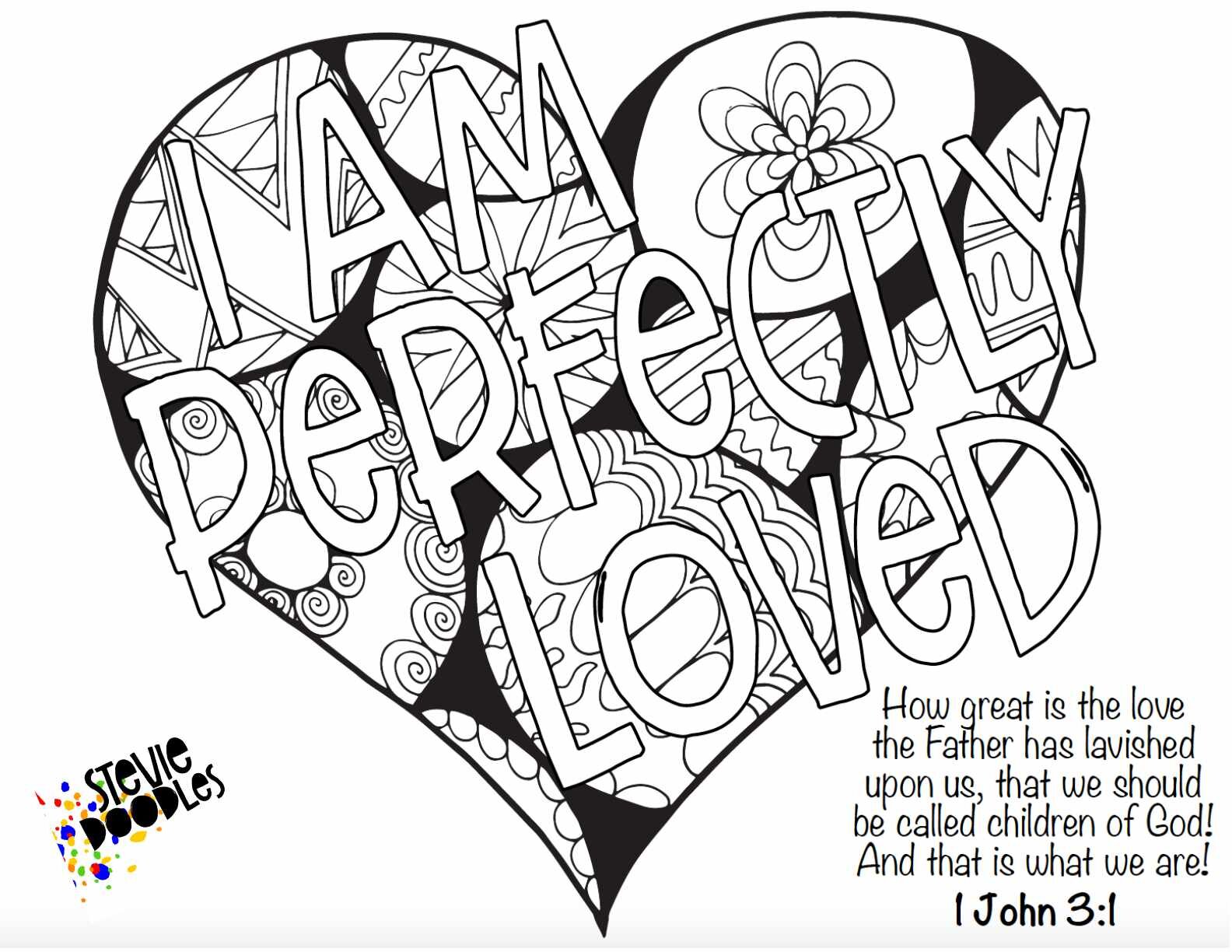Identity in christ coloring pages â stevie doodles