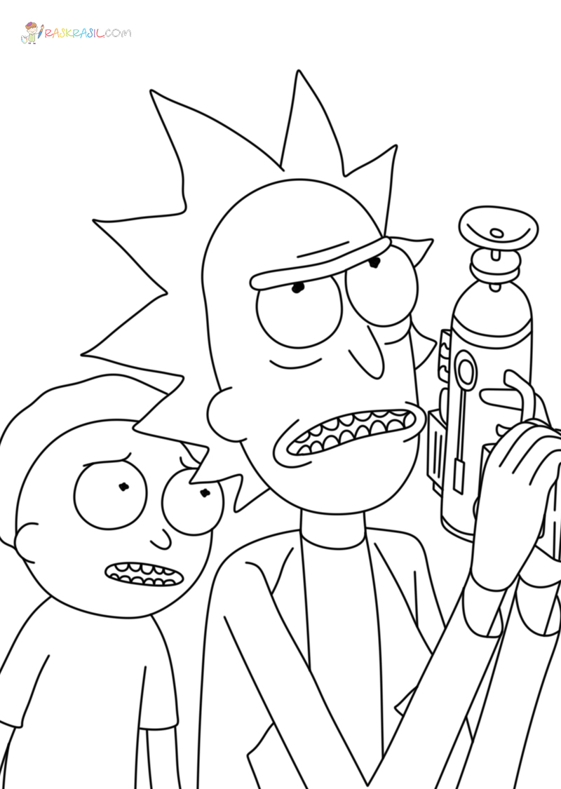 Rick and morty coloring pages intergalactic pictures free printable