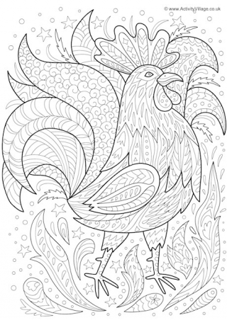 Year of the rooster louring pages