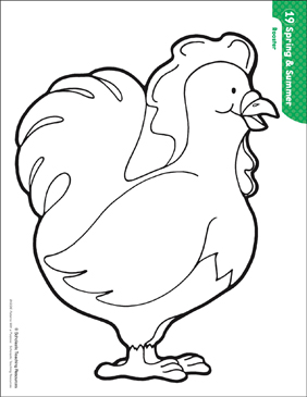 Rooster pattern activities printable lesson plans and ideas