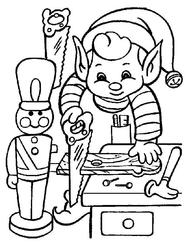Santas workshop coloring pages