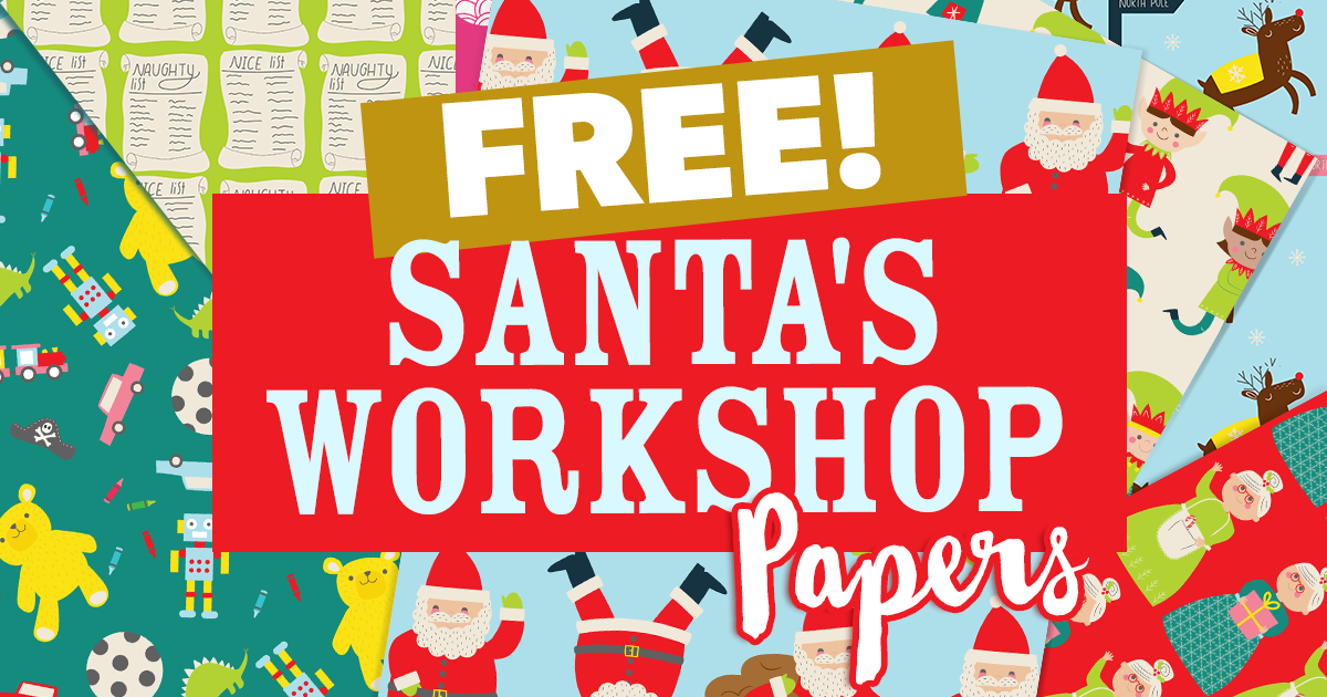Free santas workshop papers paper craft download
