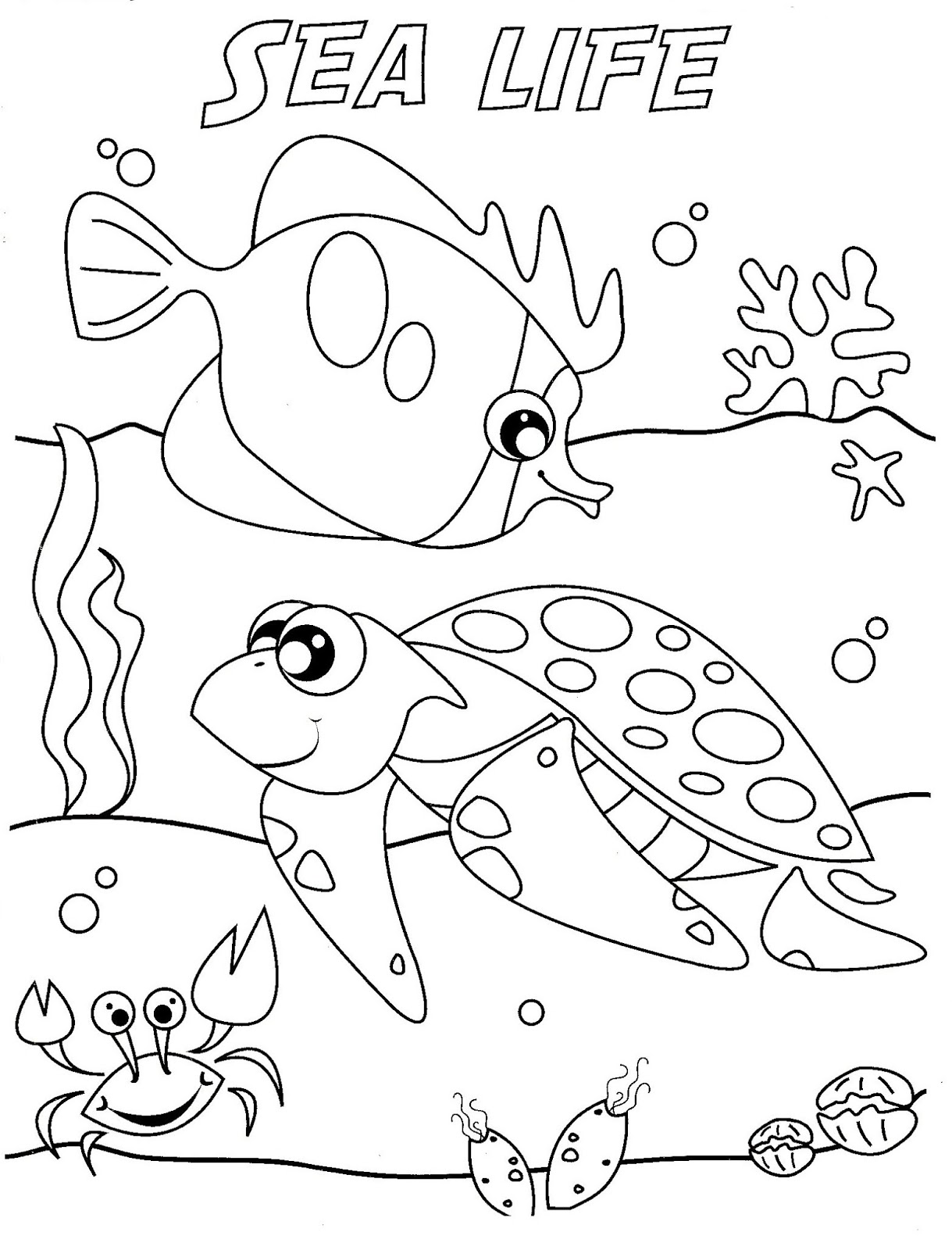 Free printable under the sea template