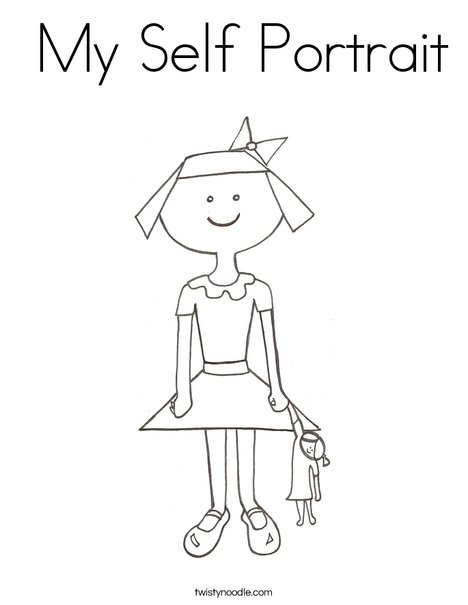 My self portrait coloring page