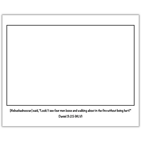 Fiery furnace craft template go ye kids