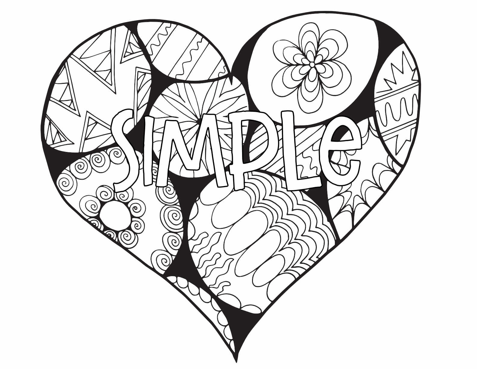 Simple free printable coloring pages â stevie doodles