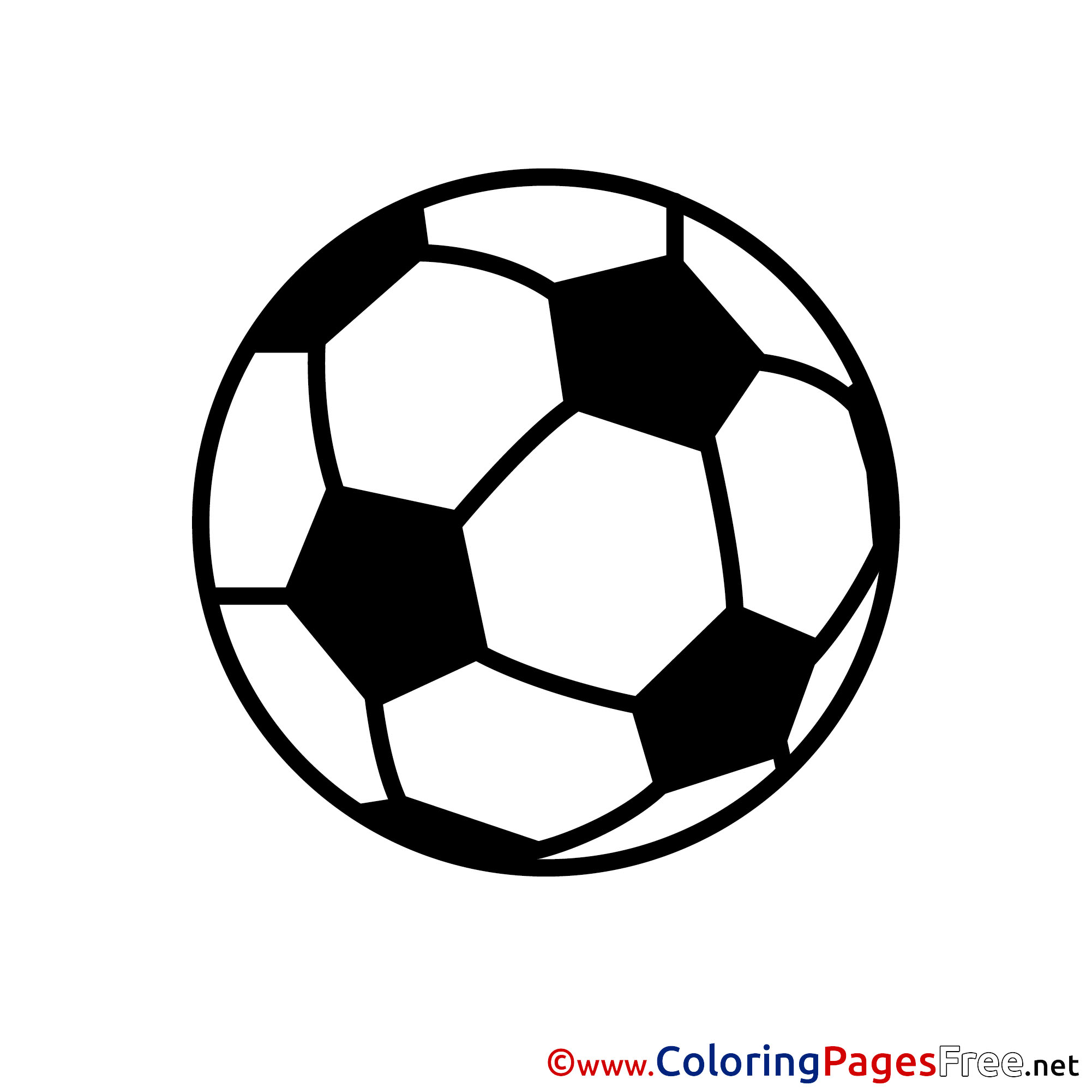 Soccer ball colouring page printable free