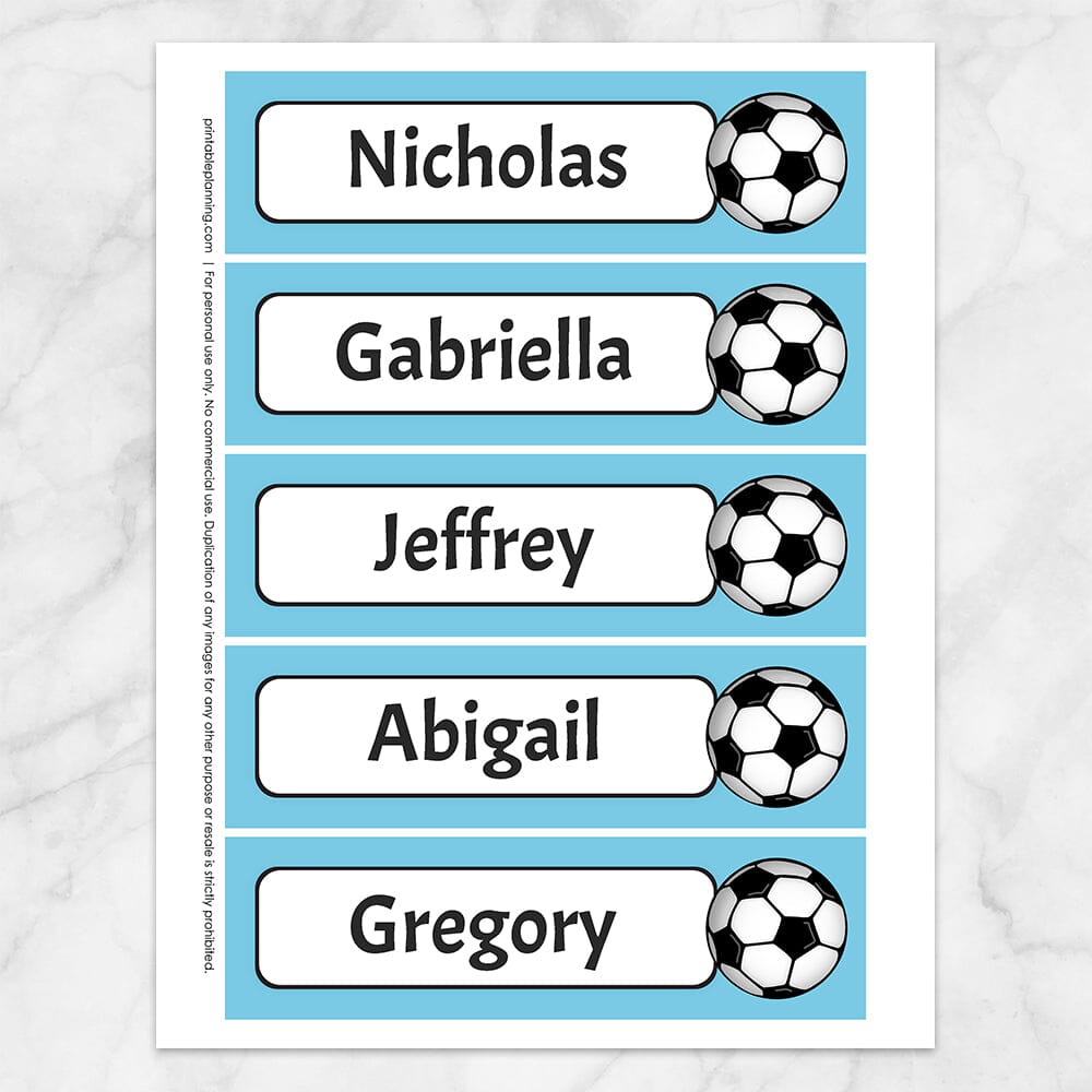 Bundle personalized soccer ball bookmarks