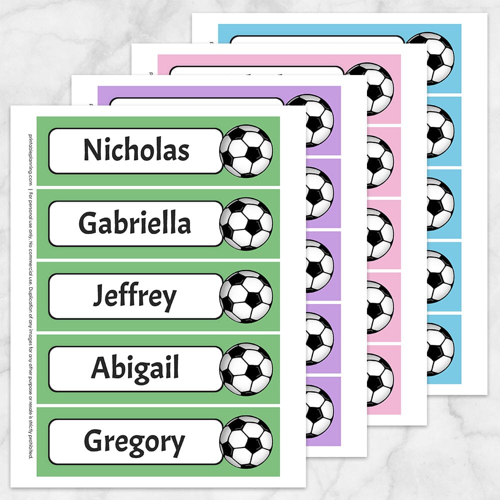 Bundle personalized soccer ball bookmarks