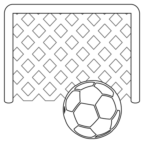 Goal net coloring page free printable coloring pages