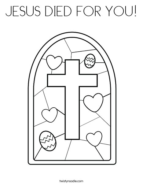 Jesus died for you coloring page
