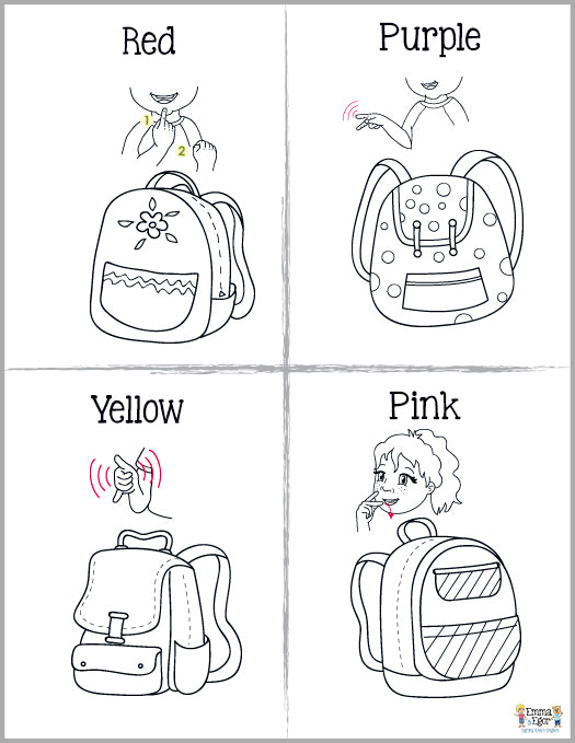 How to sign school supplies with emma and egor coloring pages â emma egor