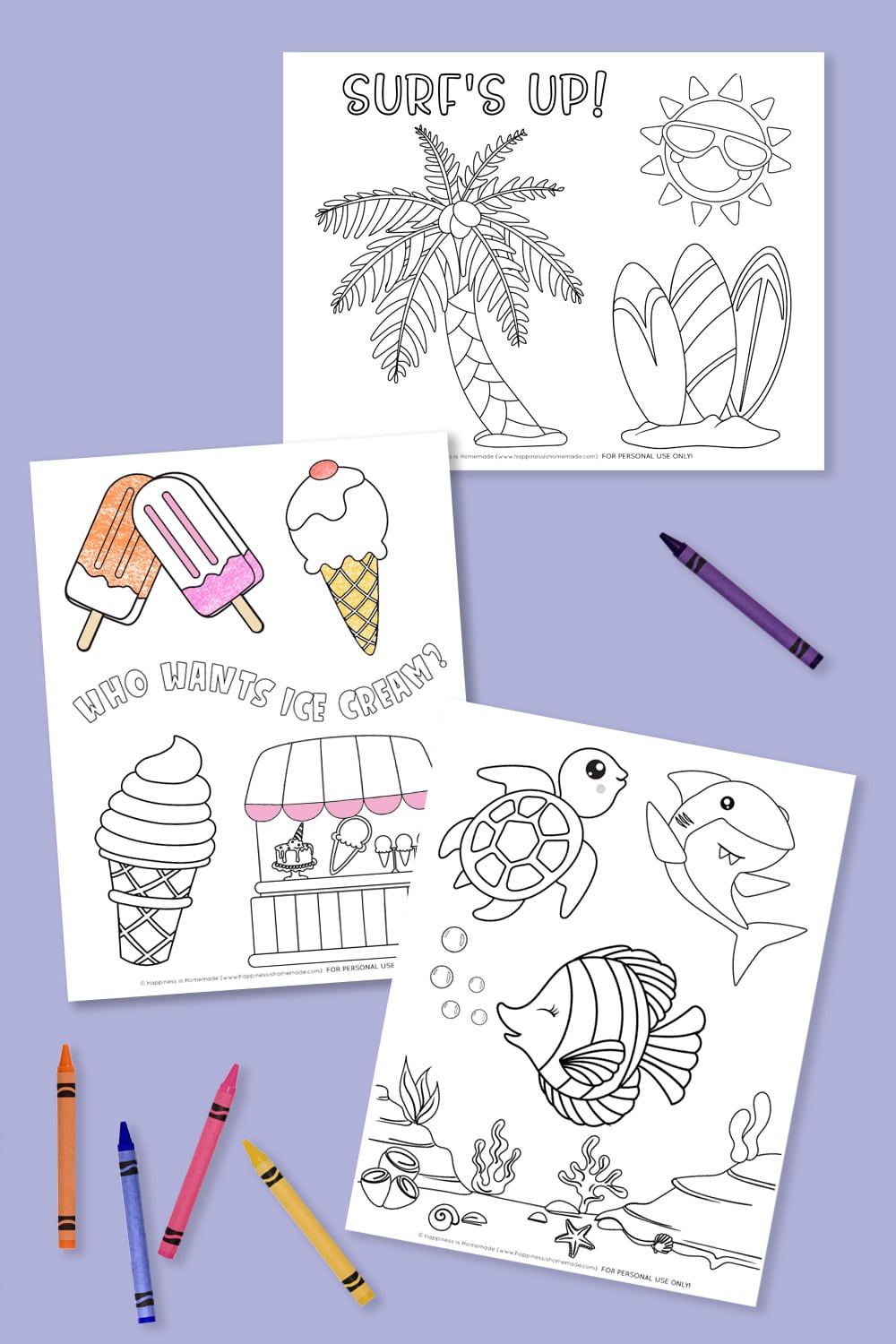 Summer coloring pages