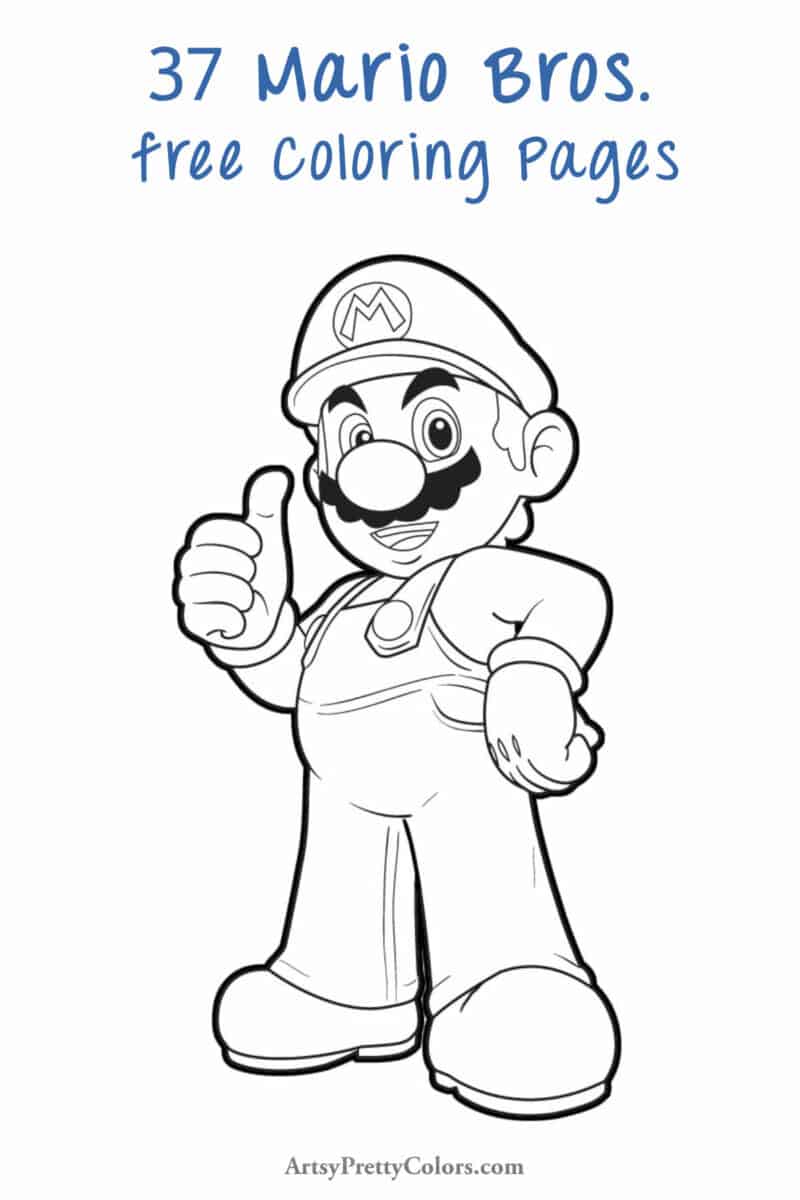 Free mario coloring pages