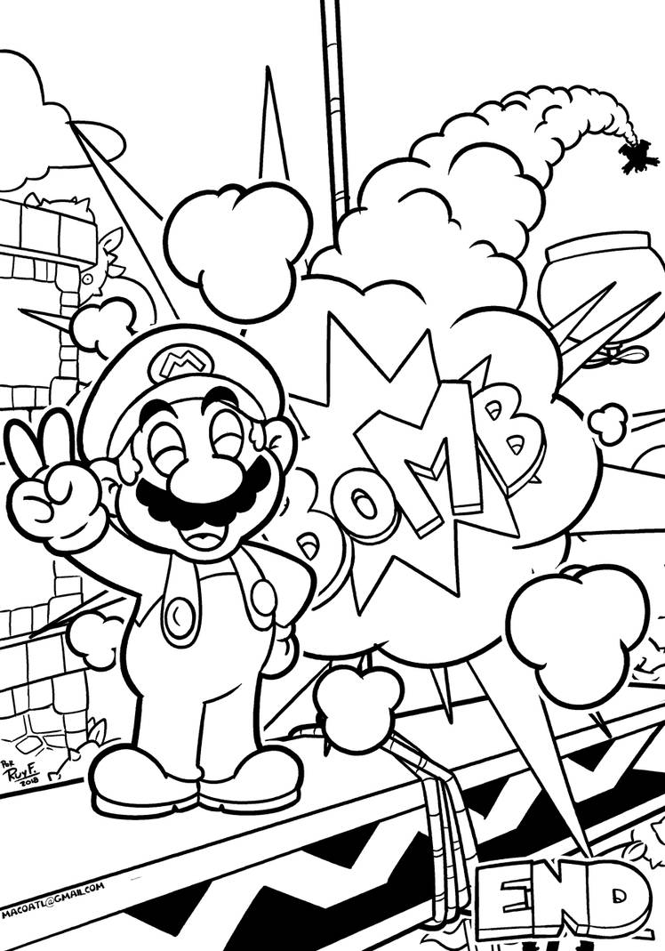 Smb the movie coloring book remake by flintofmother on