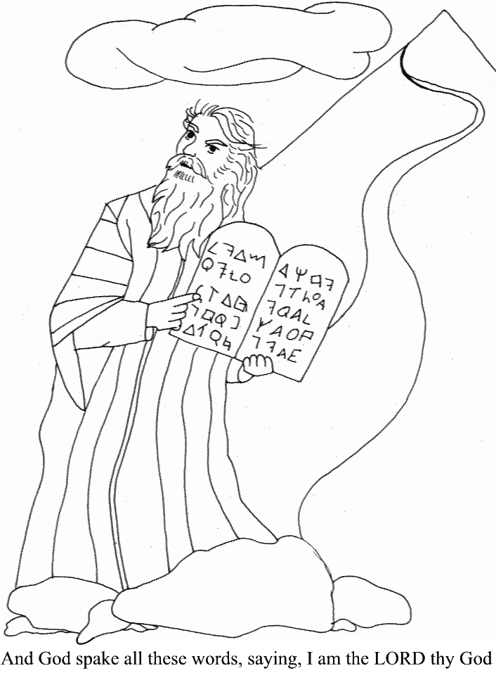 Ten mandments coloring pages