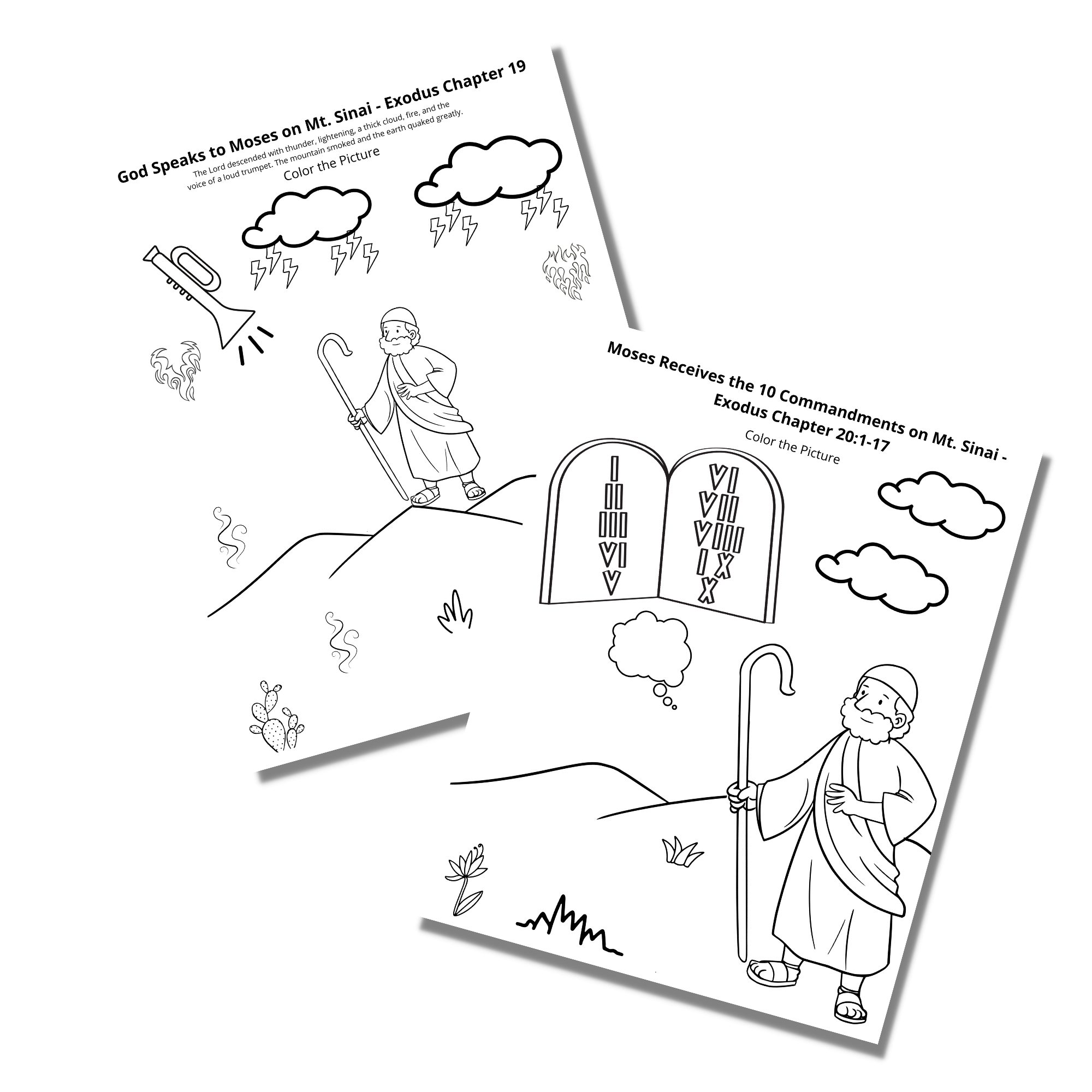 The mandments coloring pages â at home with zan printables