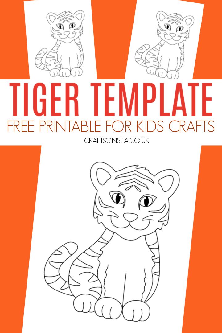 Tiger template free printable templates printable free tiger crafts elephant crafts