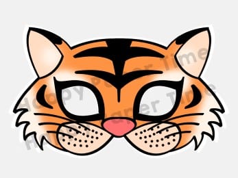 Tiger mask paper template printable