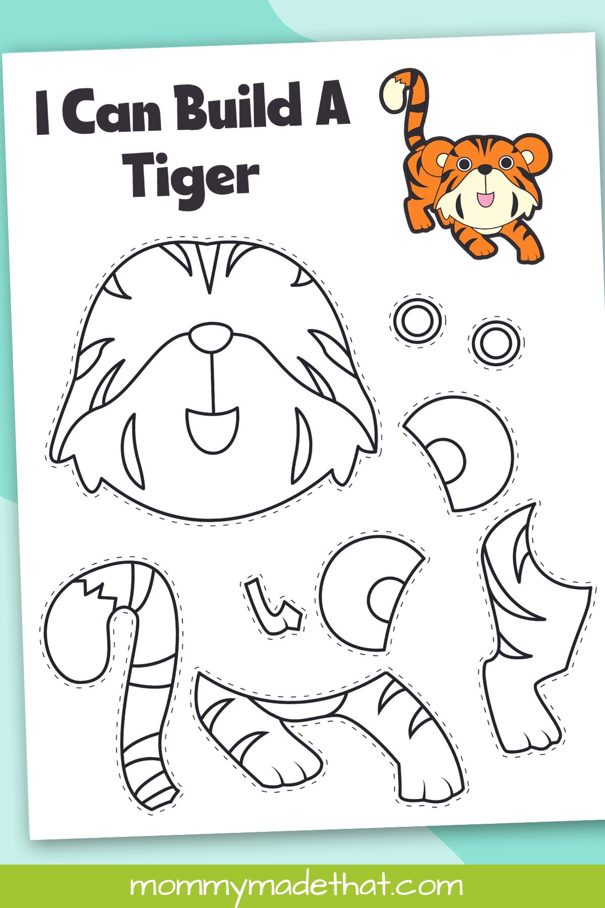 Printable tiger craft grab the free tiger template