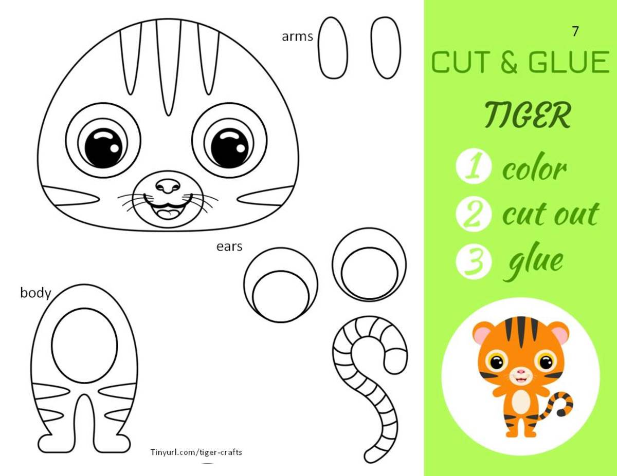 Easy tiger crafts with printable templates