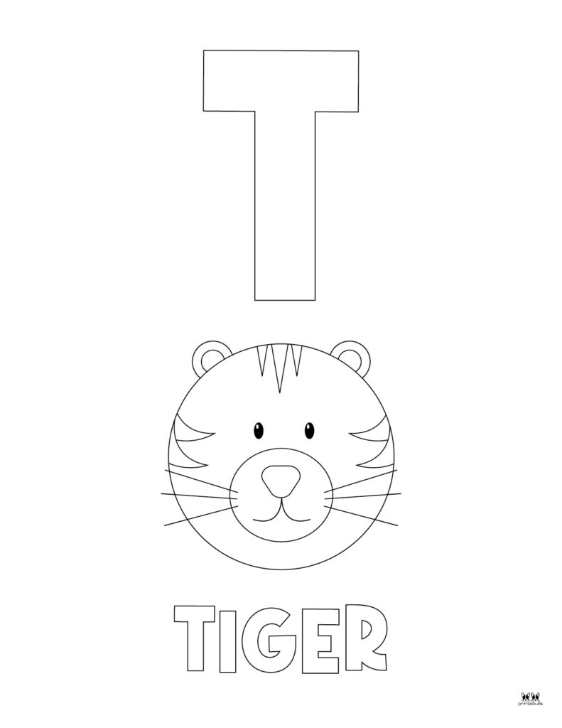 Letter t coloring pages