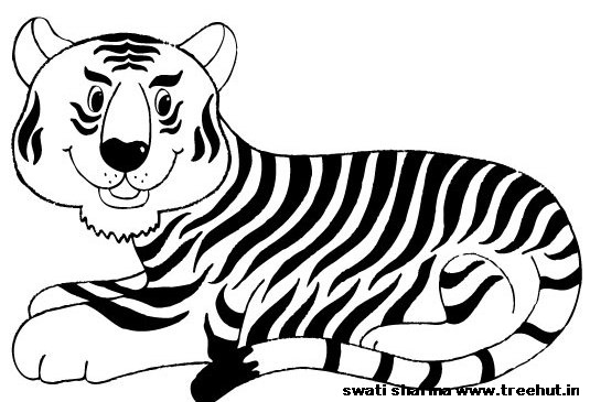 Free prtable tiger colorg page