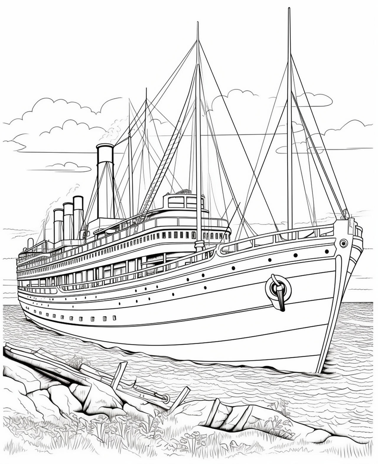 Steamboats coloring pages in premium quality by coloringbooksart on