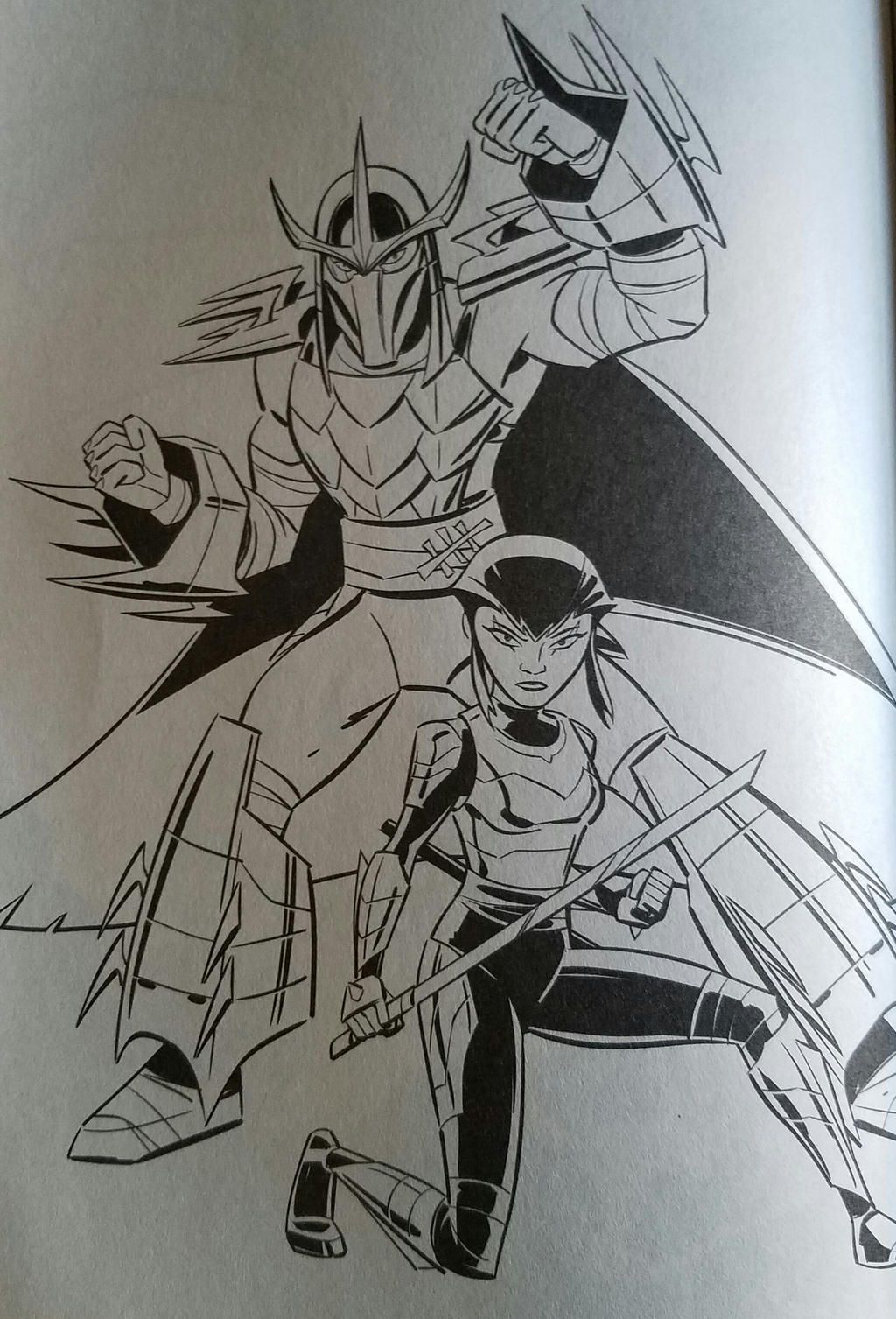 Tmnt karai and shredder coloring page by ninjaturtlefangirl on