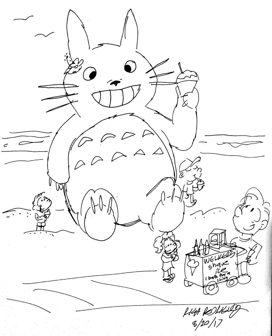 Totoro and his shave ice by newportmuse on