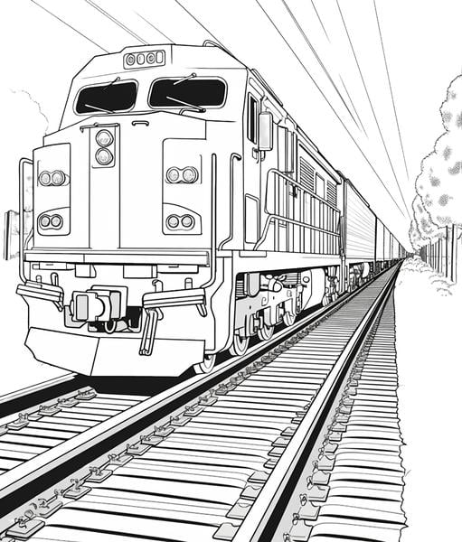 Free printable trains coloring pages list