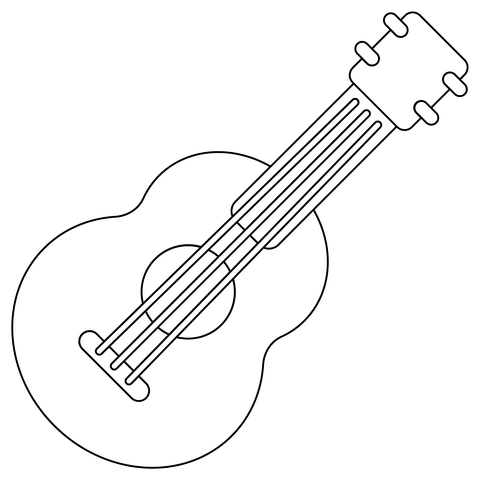 Ukulele coloring page free printable coloring pages