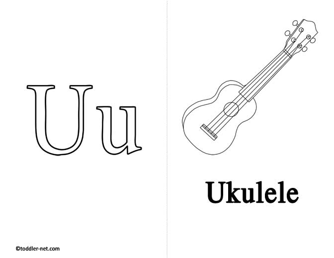 Free printable letter u flashcard and worksheet