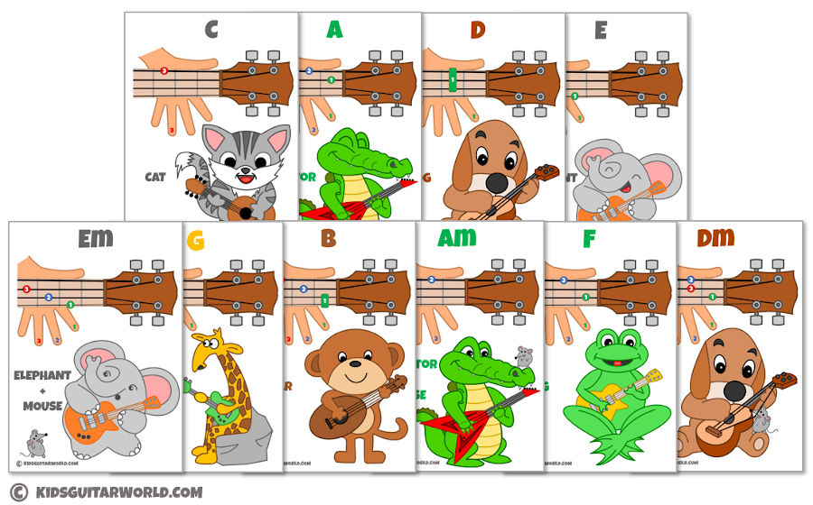 Teaching ukulele to kids