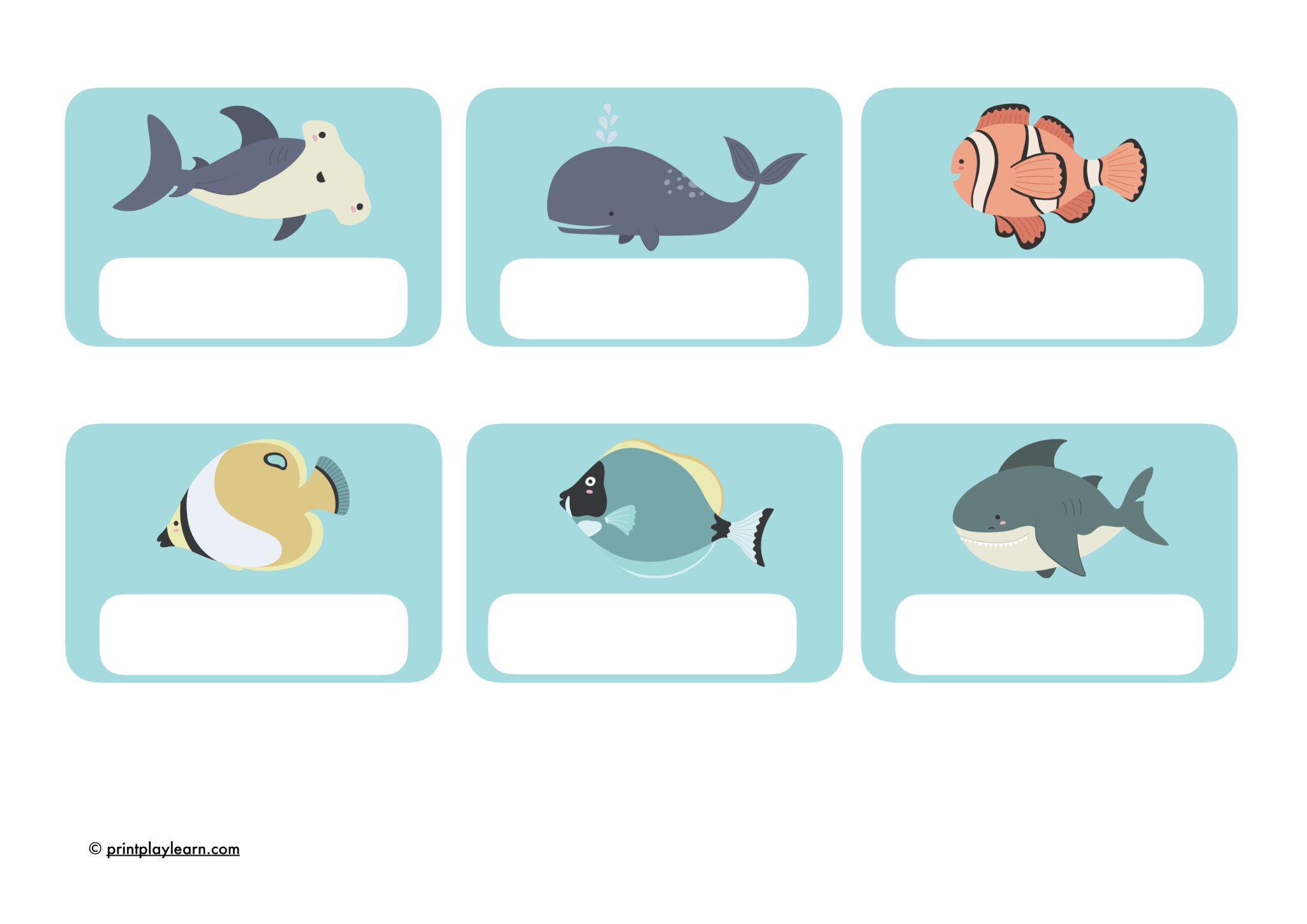Underwater name labels