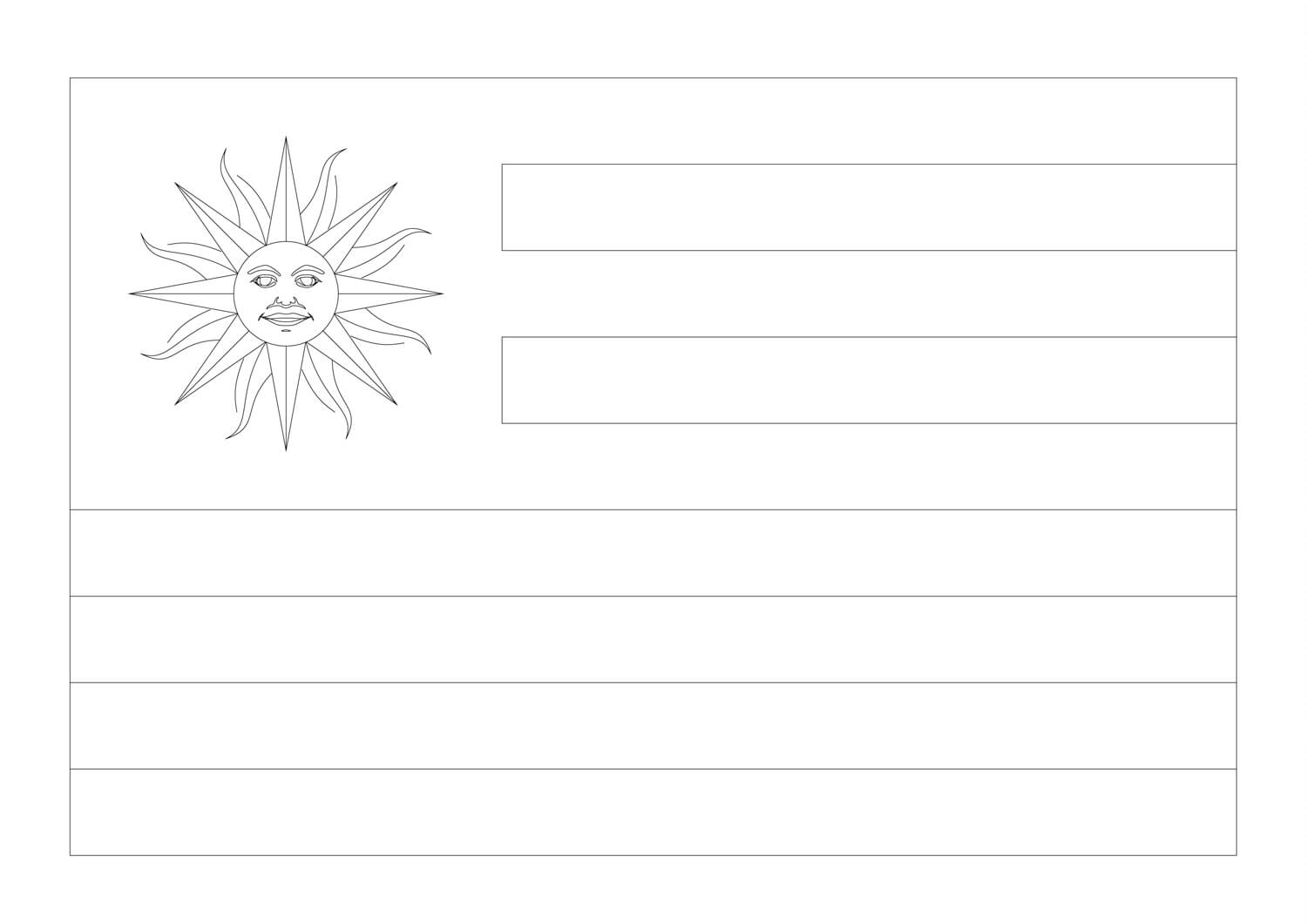 Uruguay flag coloring page