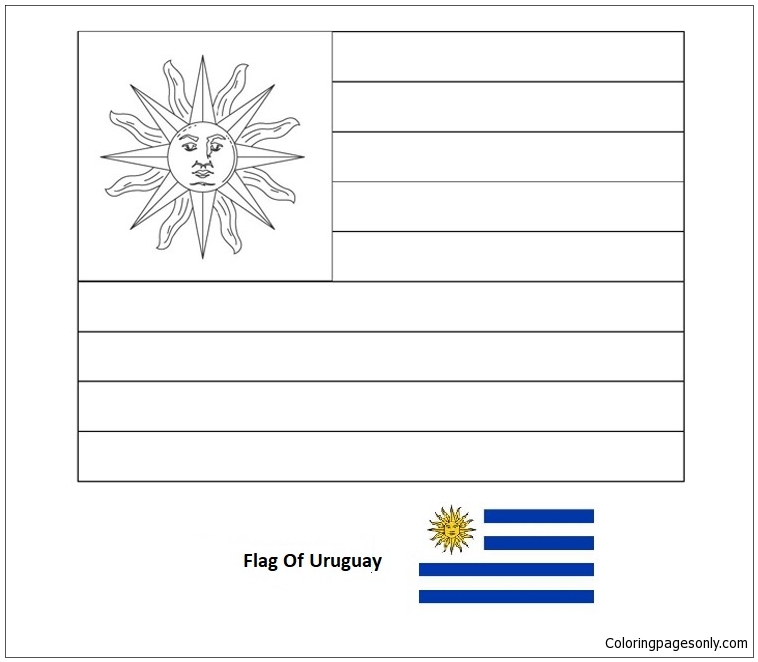 Flag of uruguay